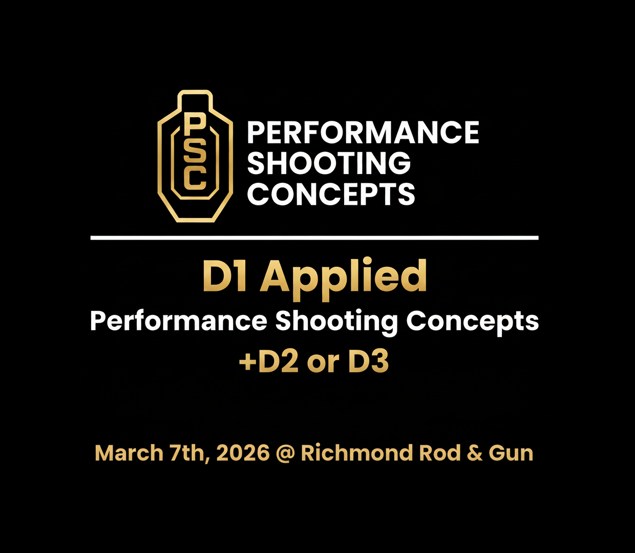 D1 Applied Performance Shooting Concepts + D2 or D3